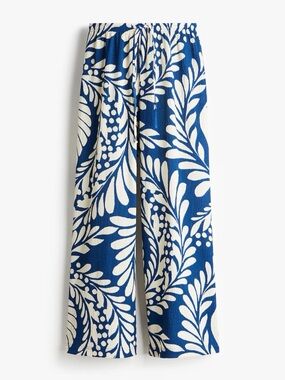 H&M Tropical Botanical Wide Leg Pants